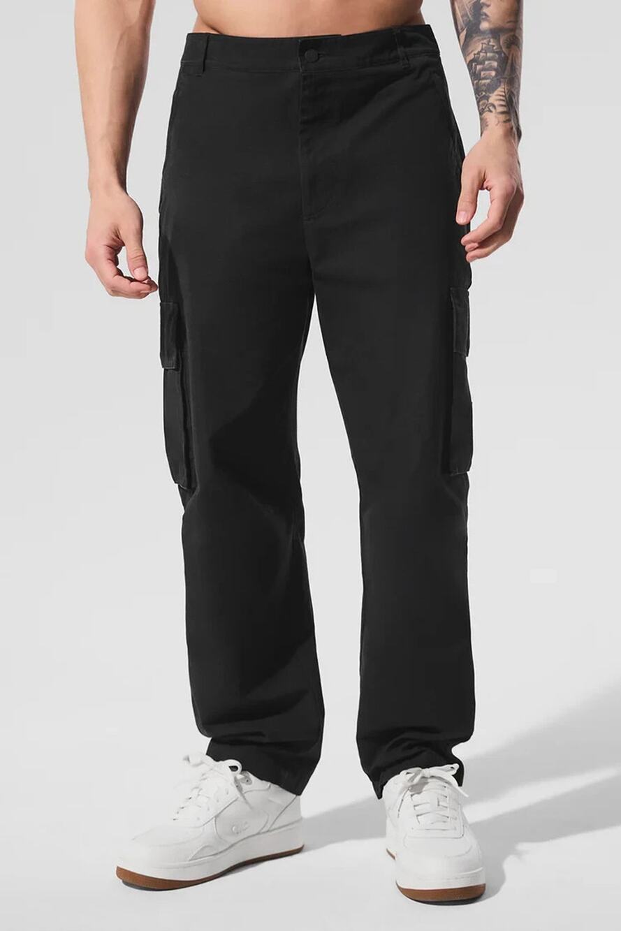 Alo Cargo Ripstop pockets Y2K cotton baggy Trouser Black 33R A005795